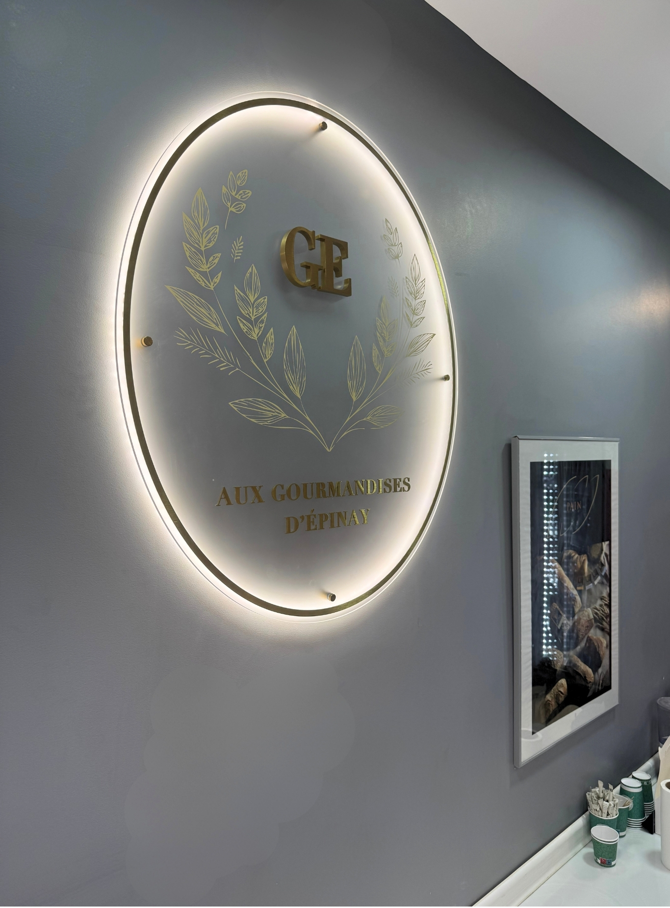 4 PLAQUES DÉCORATIVES PLAQUE DÉPOLI OR BROSSÉ