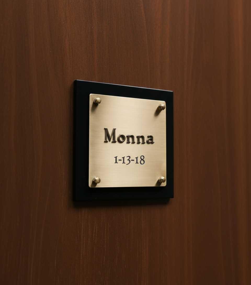 7 PLAQUES DÉCORATIVES noir or extérieur. LADONNA LOGO