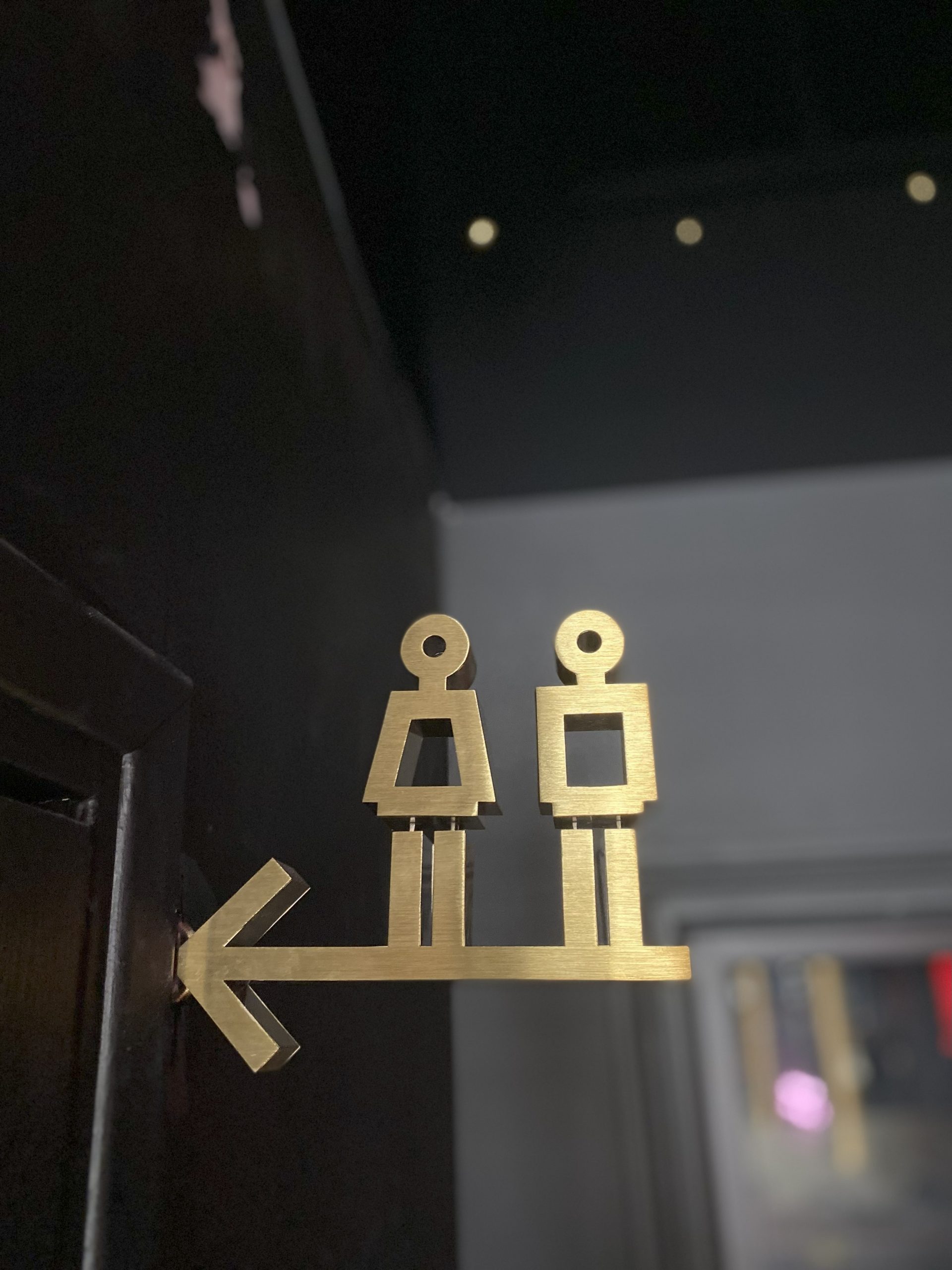 SIGNALETIQUE de toilette en Or Brossée Ladonna Logo 5