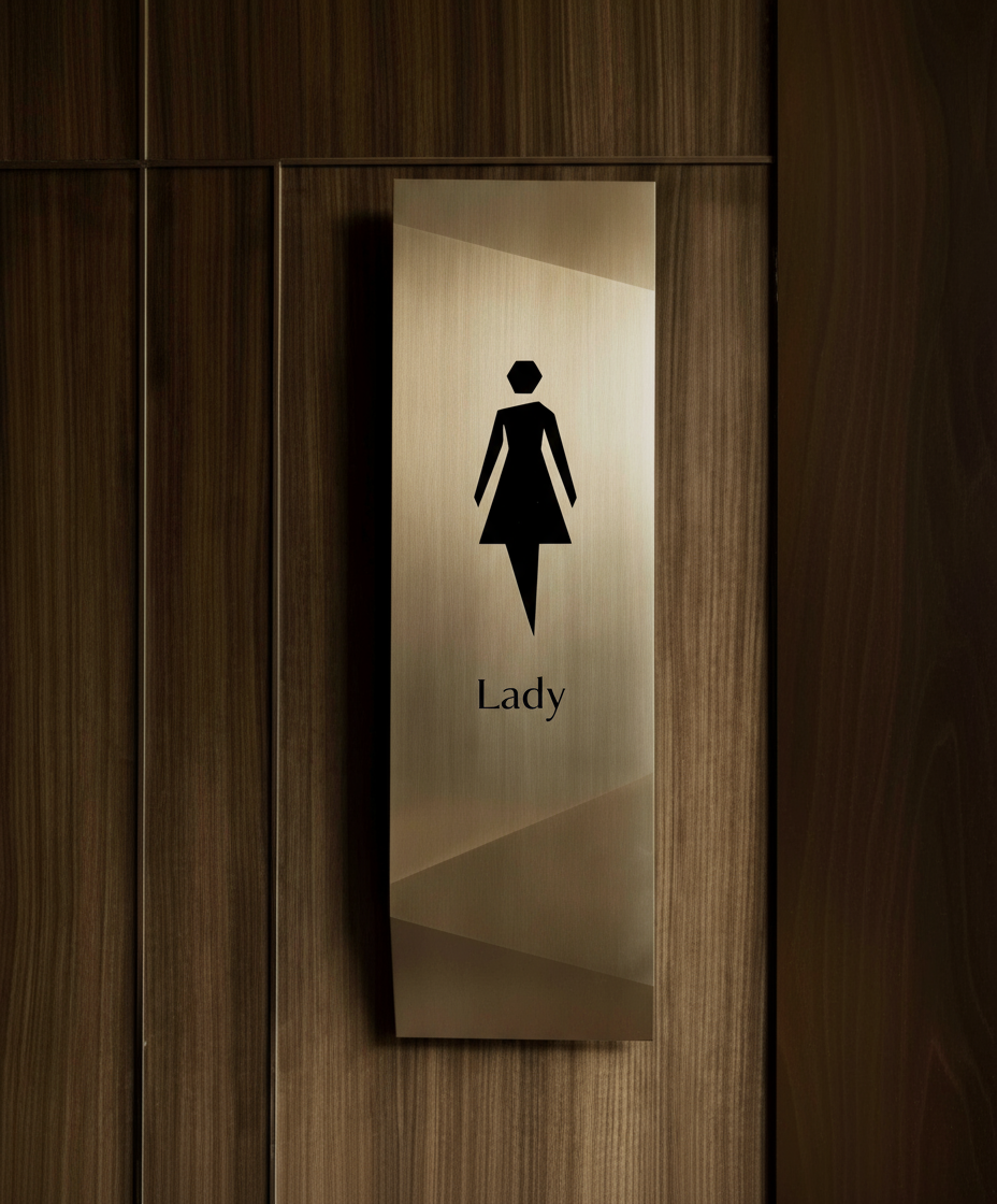 signalétique wc laiton 1