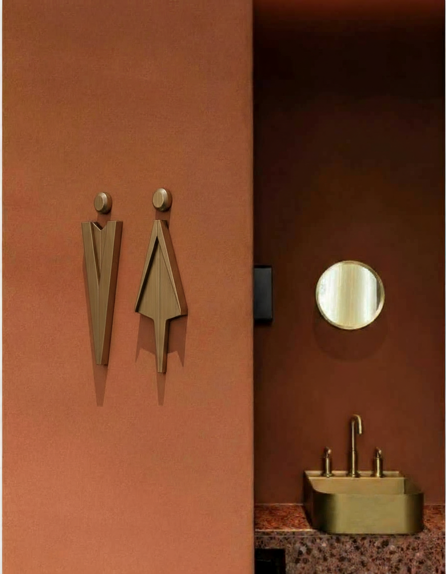 signalétique wc laiton 4